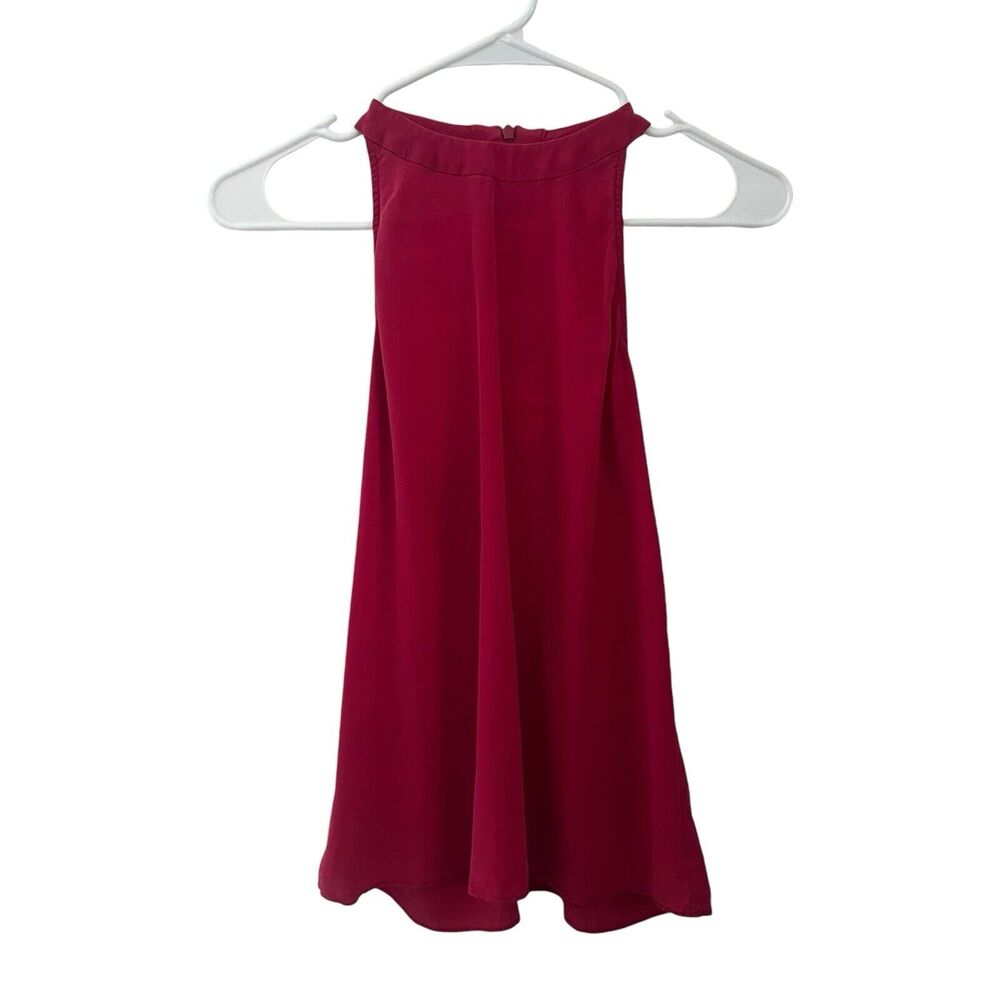 Acrobat Women’s Vintage 100% Silk Hater Tank Too‎ Blouse Red Sz Small